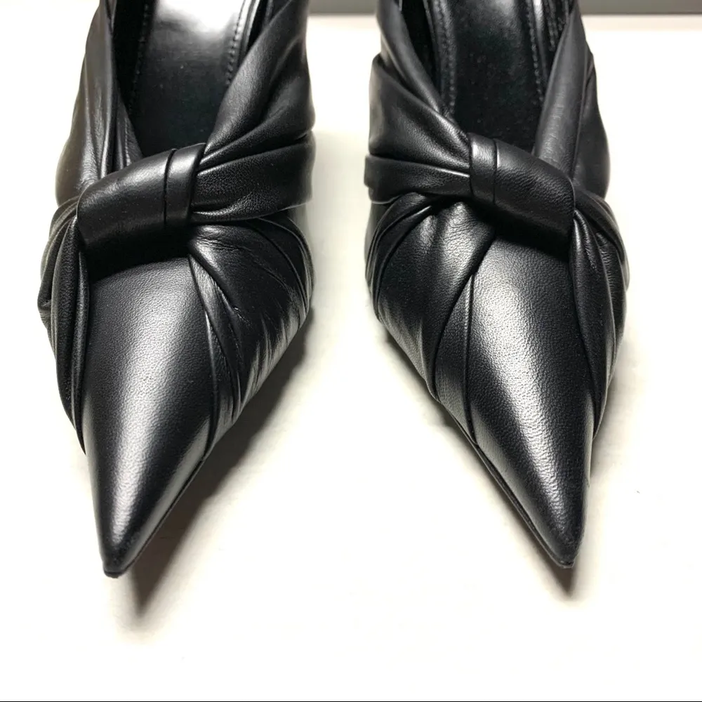 NEW Balenciaga 80mm Drapey Leather Pumps - Image 6