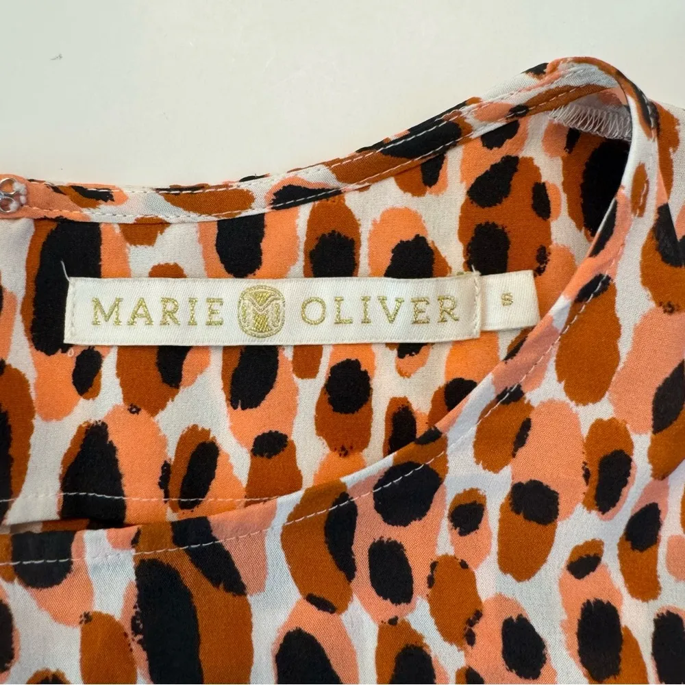 Marie Oliver Carson Dress Shift Washable Silk Leopard Animal Print Small - Image 12