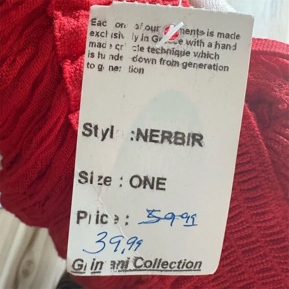 Y2K Red Cotton Textured Lace Trimmed Tiered Midi Skirt One Size Gypsy Boho Red Size L - Image 5