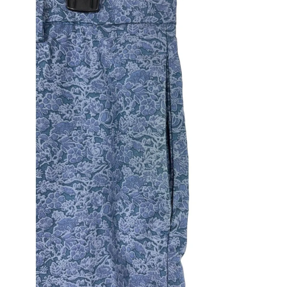 CHAPS Women’s  Purple Floral Flat Front Chino Shorts Size 38 - Image 5