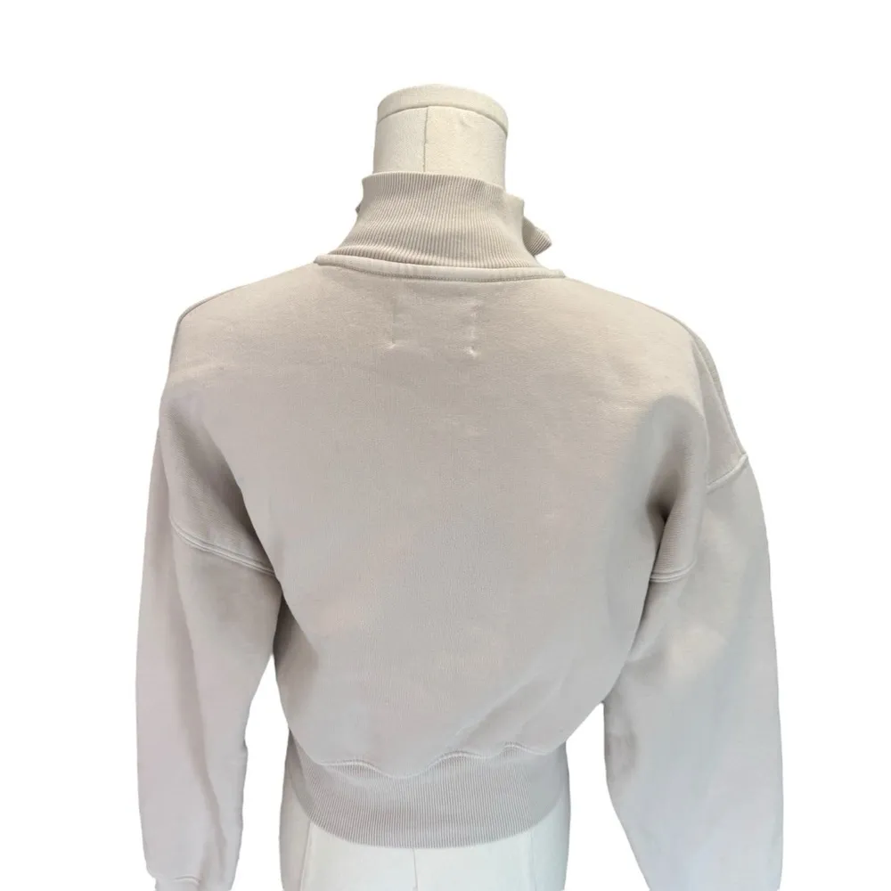 Wilfred x Aritzia - Cream Half-Zip Pullover Top Sz 2XS - Image 6