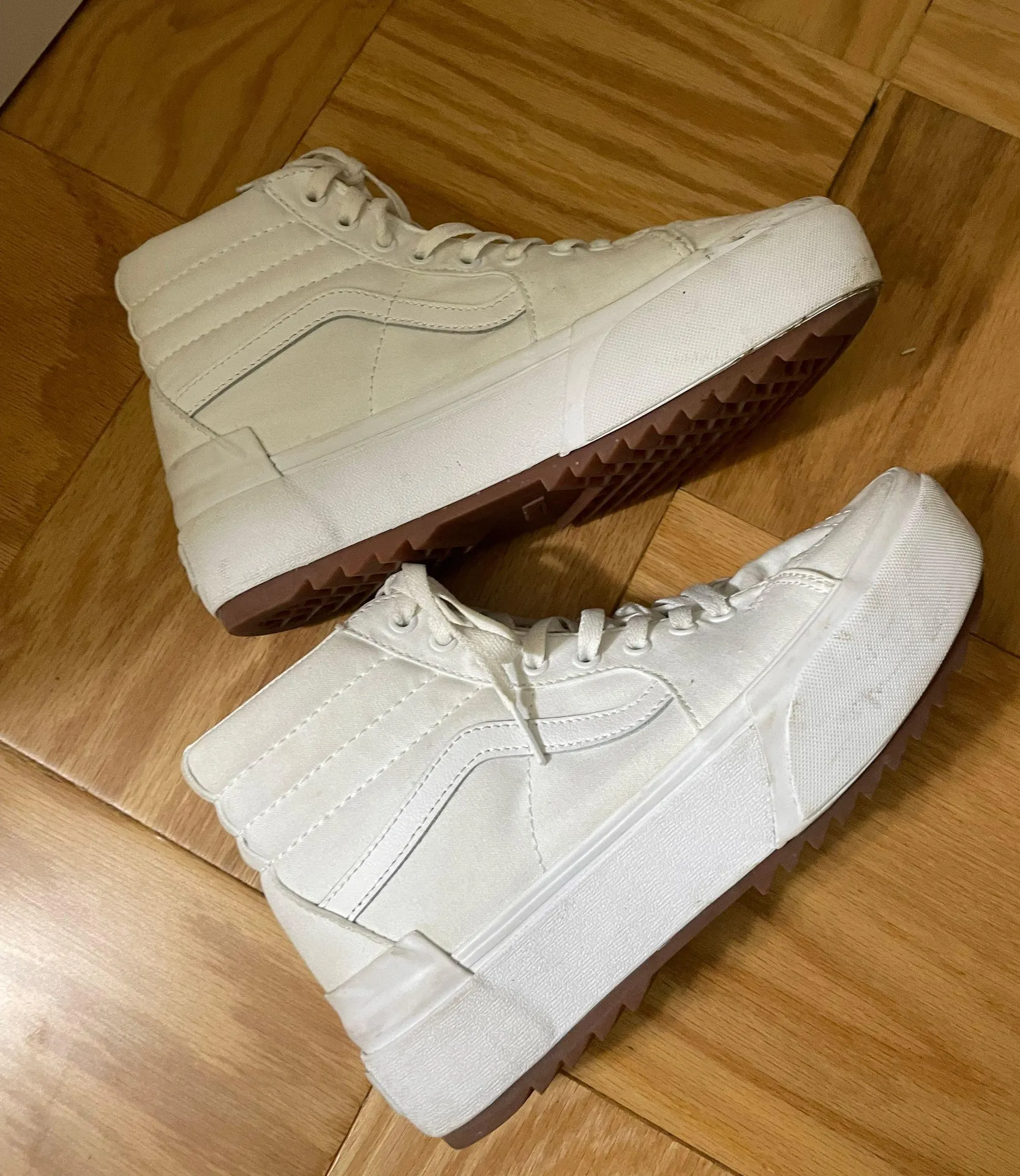 Vans White Platform Sneakers - Image 5