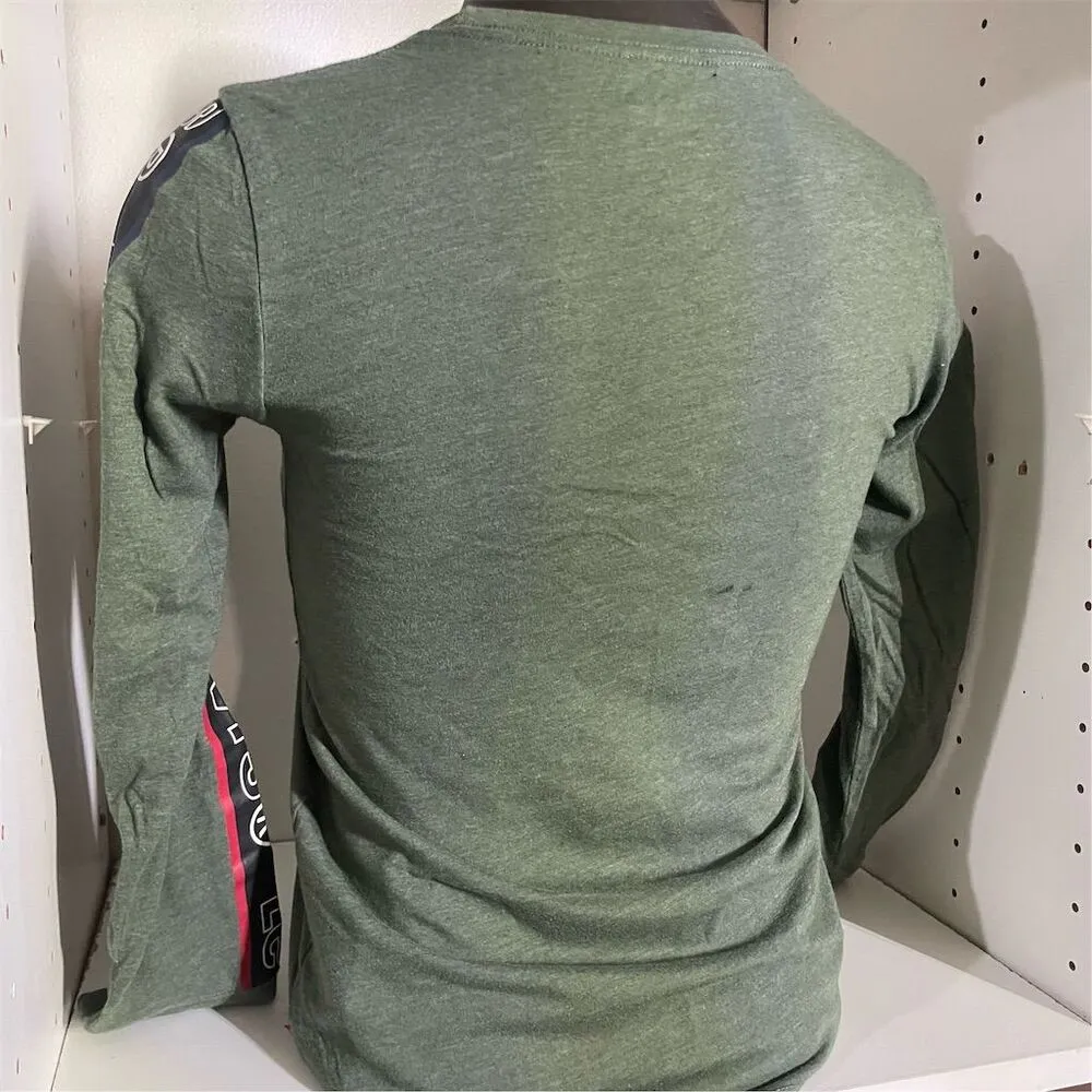 Levi'’s woman s/boys l Green Graphic Long sleeve shirt - Image 6