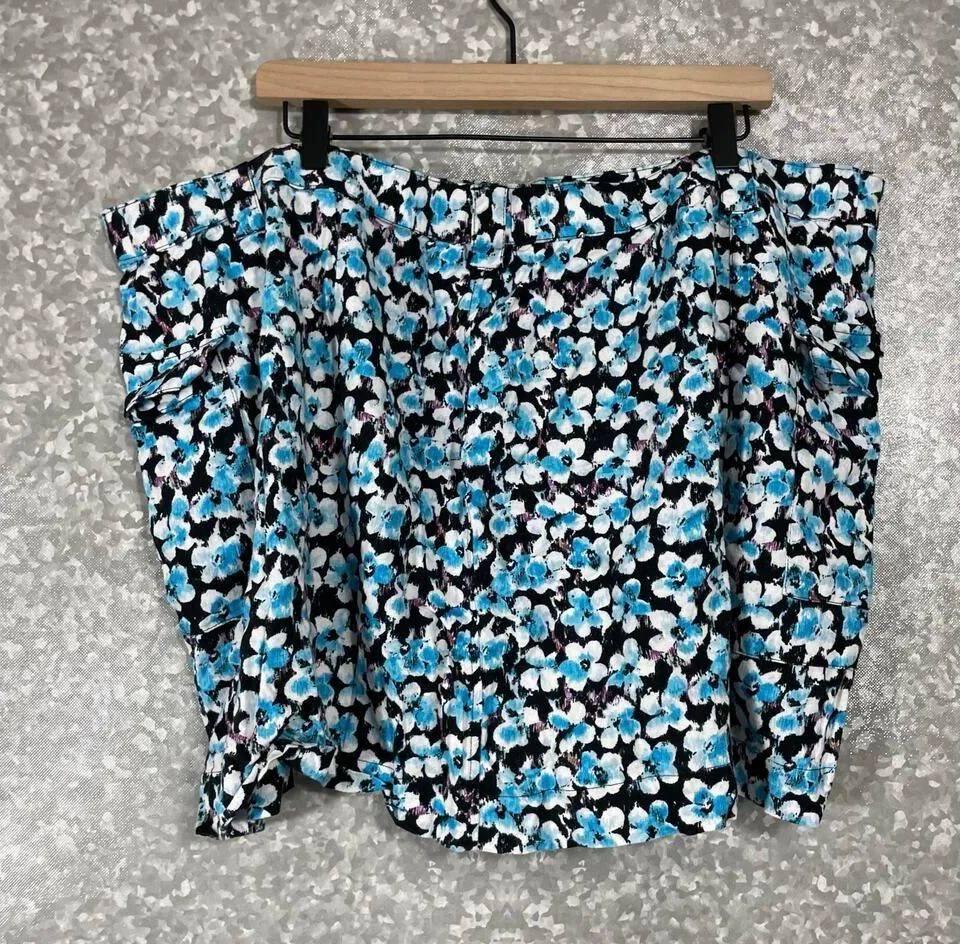 Future Collective Women's Plus Size Blue & Black Cargo Wrap Mini Skirt - Image 8