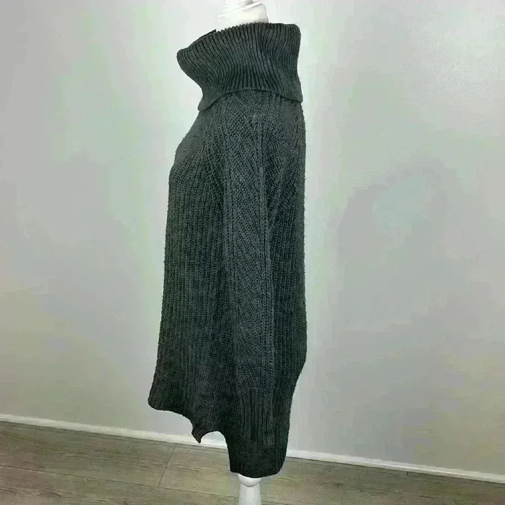 A New Day Dark Grey Turtleneck Sweater Size M - Image 3