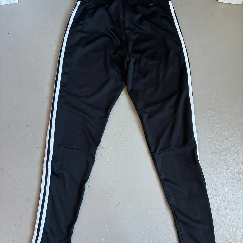 Adidas Women’s Black Joggers with White Stripes - Image 4