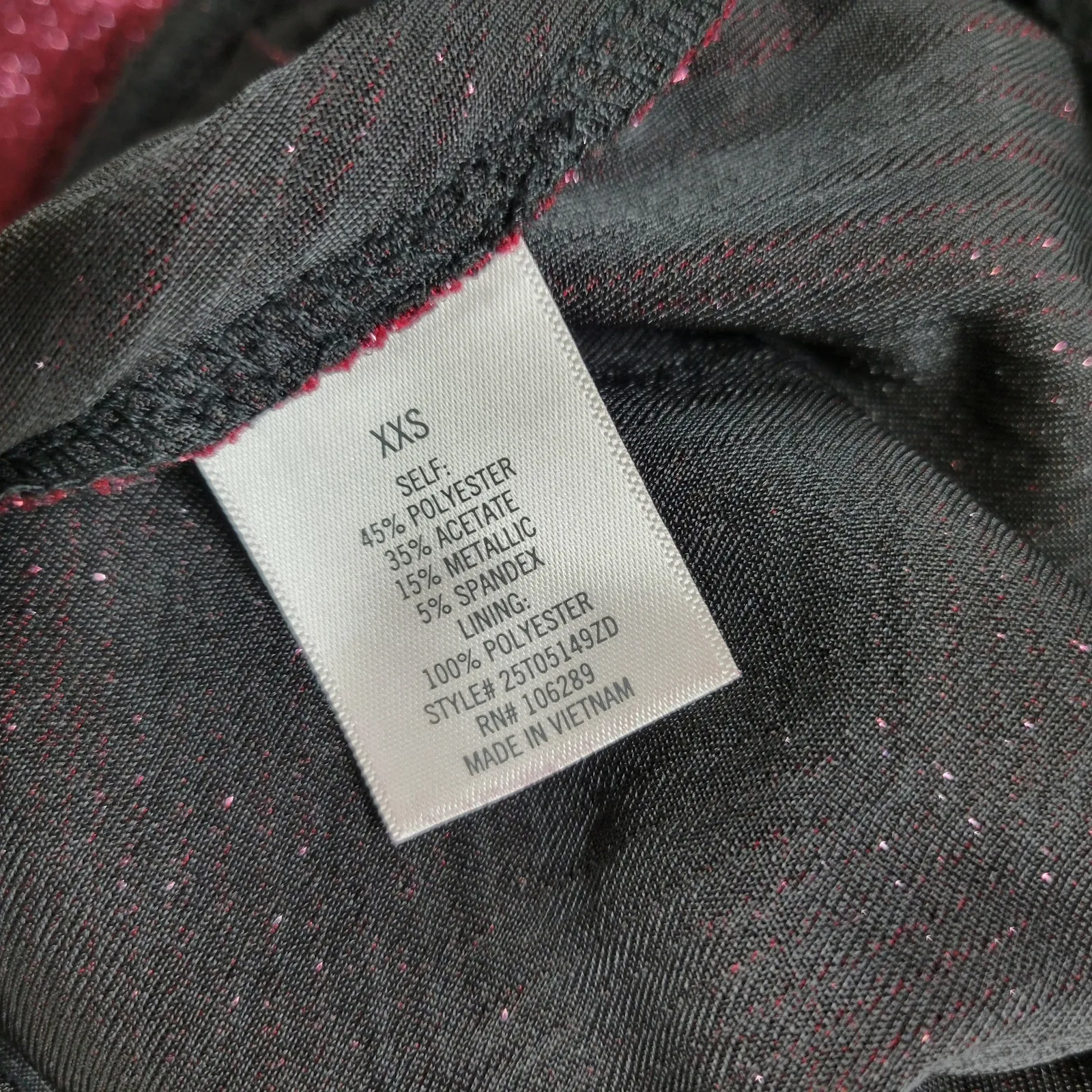 Mi Ami Glitter Jumpsuit Womens XXS Red Faux Wrap Wide Leg Holiday New Year Party - Image 6