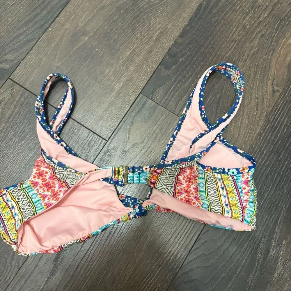 Laundry by Shelli Segal Women’s Large Patterned Swim Top Pool Beach Ocean - Image 2