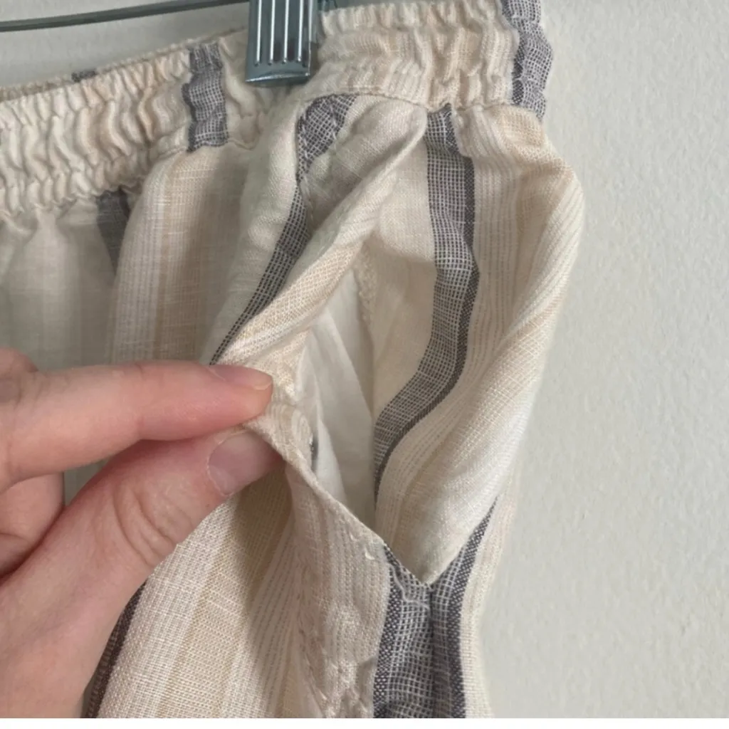 Melrose & Market Striped Shorts Linen Blend XS - Image 3