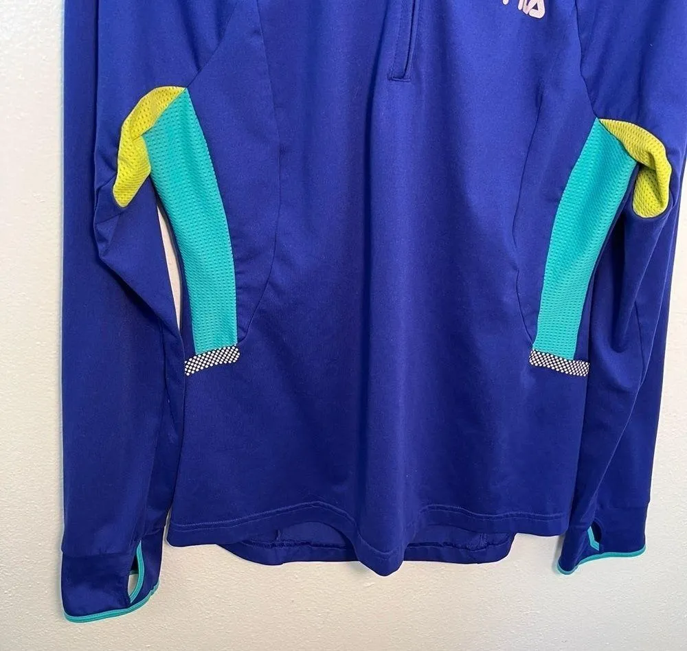 FILA  Sport Running Quarter Zip Pullover Royal Blue - Image 5