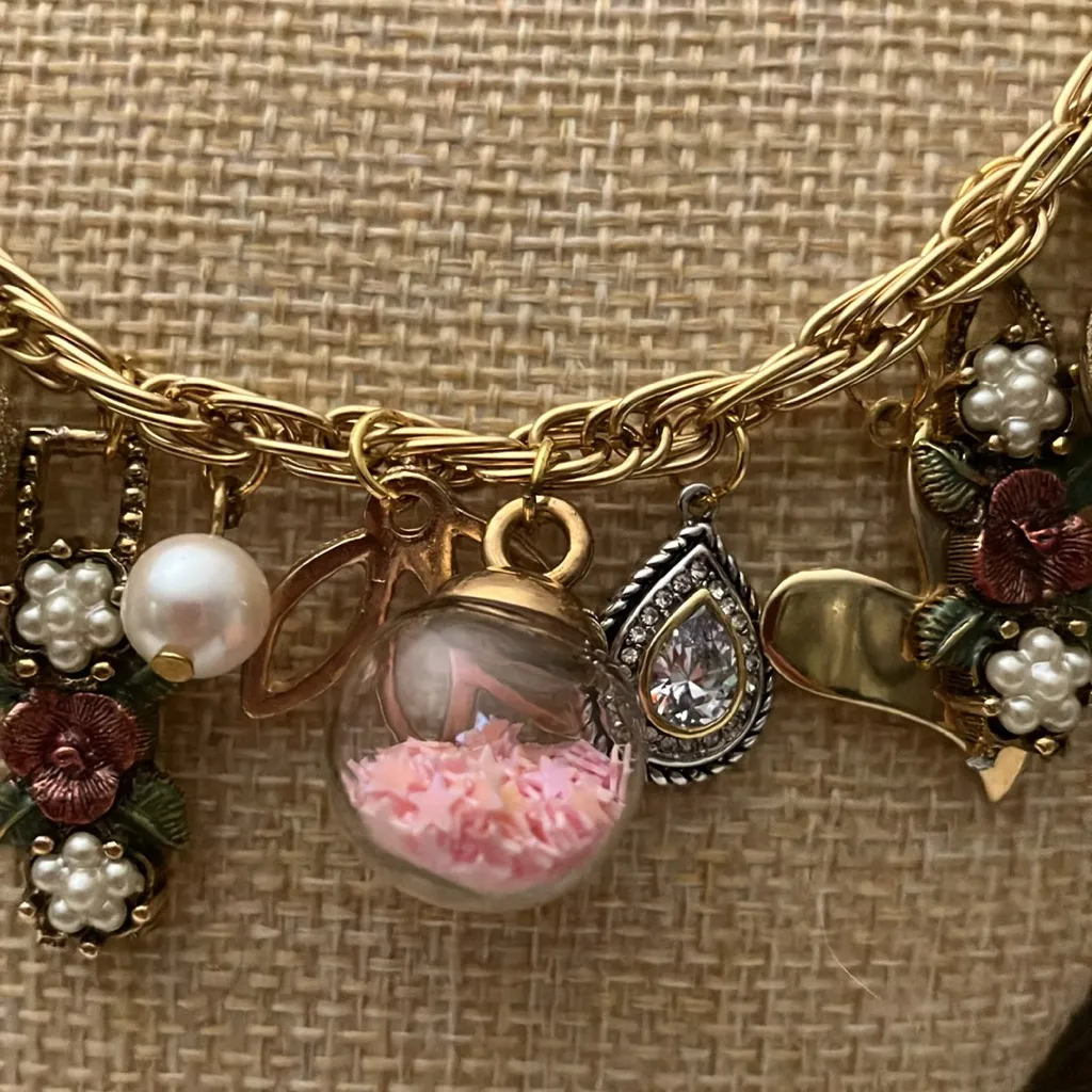 Handcrafted “time is on your side” charm bracelet Gold - Image 4