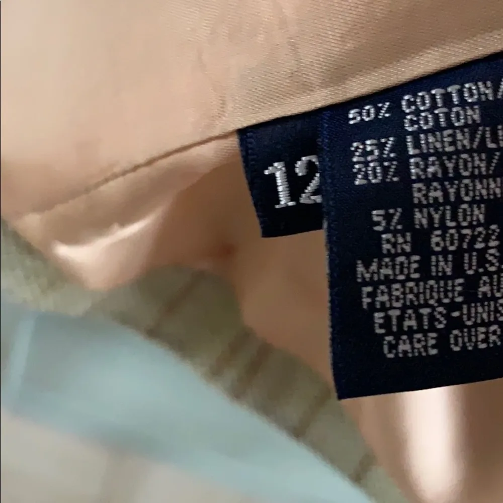 Burberry blazer light green plaid with brown/blk Size 12 - Image 3