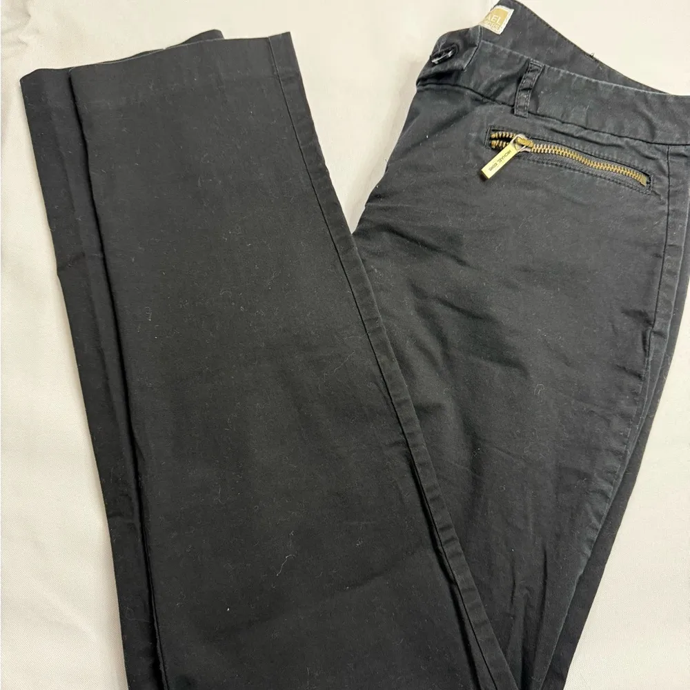 Michael Kors Black Chinos Sleek Straight-Cut - Image 2