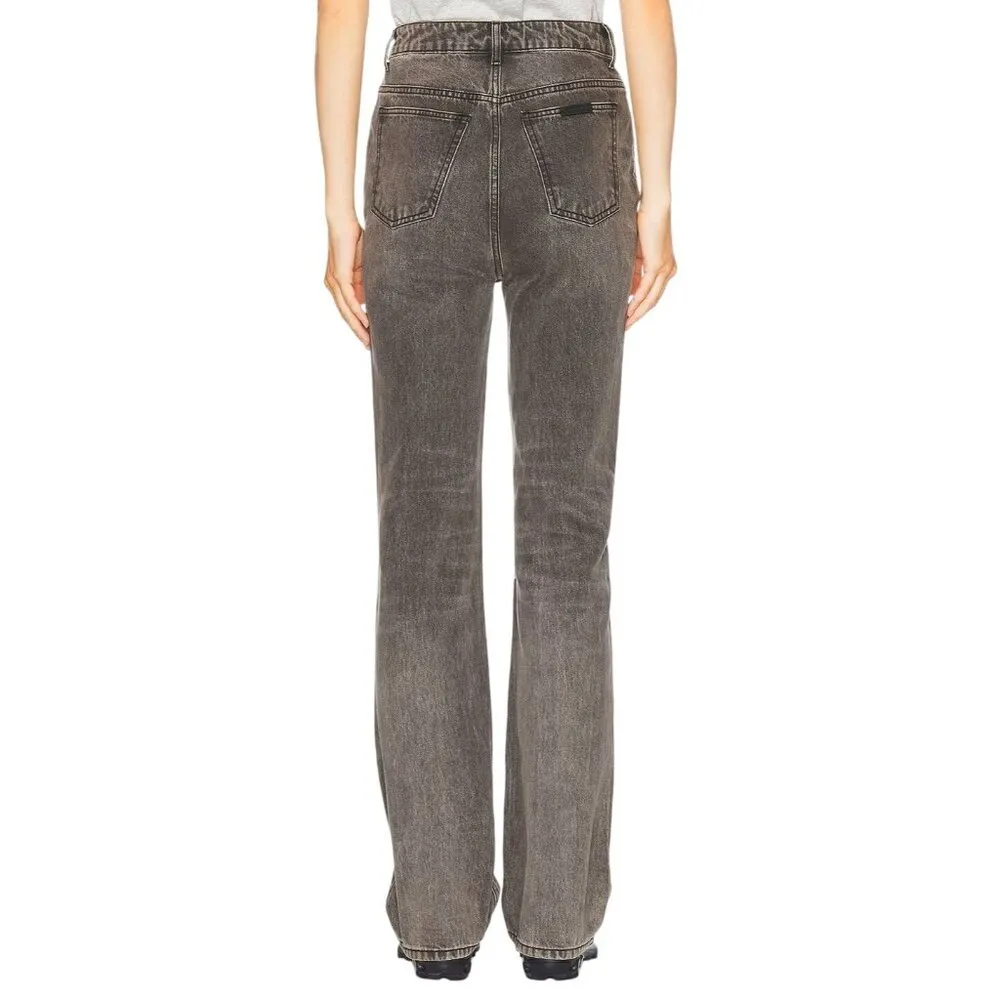 Fear of God ESSENTIALS High Waisted Fitted Leg Jeans in Vintage Black 26 New - Image 4