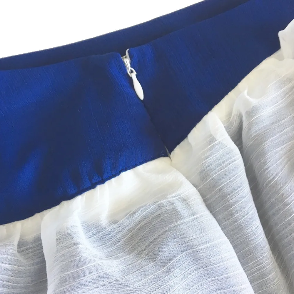 HTF: Anthropologie x Chris Benz Capsule Collab ❃ Carmen Tiered Skirt ❃ Cobalt ❃ - Image 5