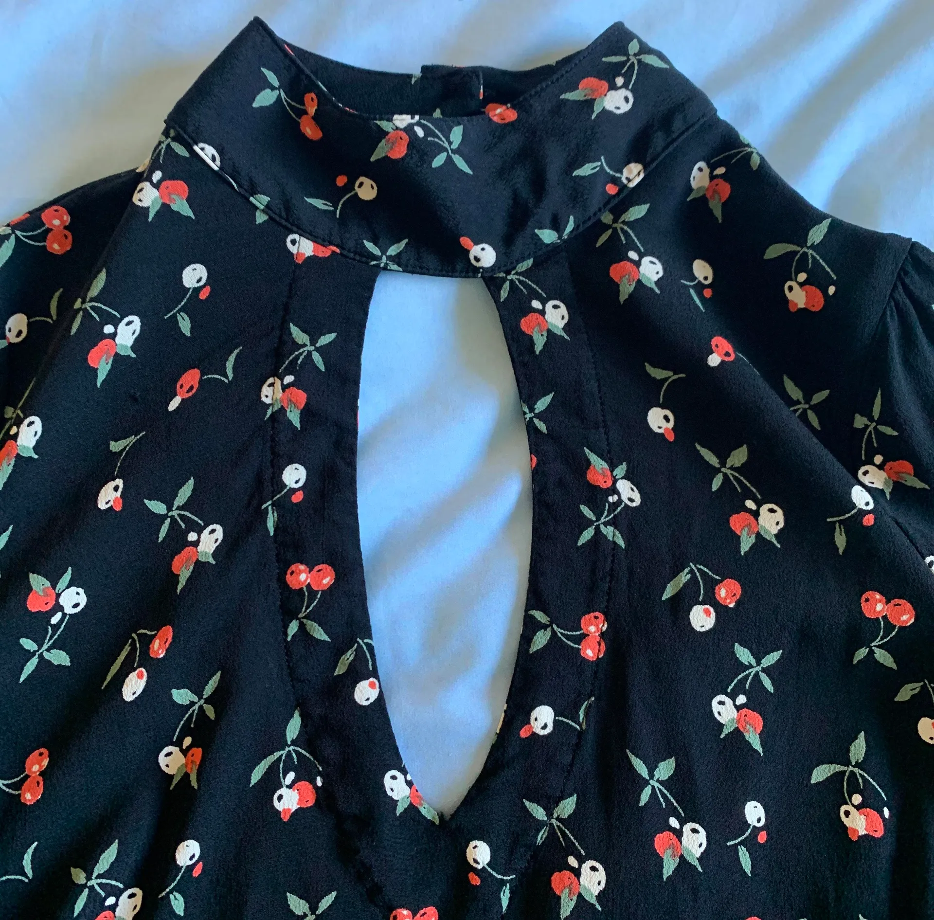 Long Sleeve Cherry Mini Dress - Image 7