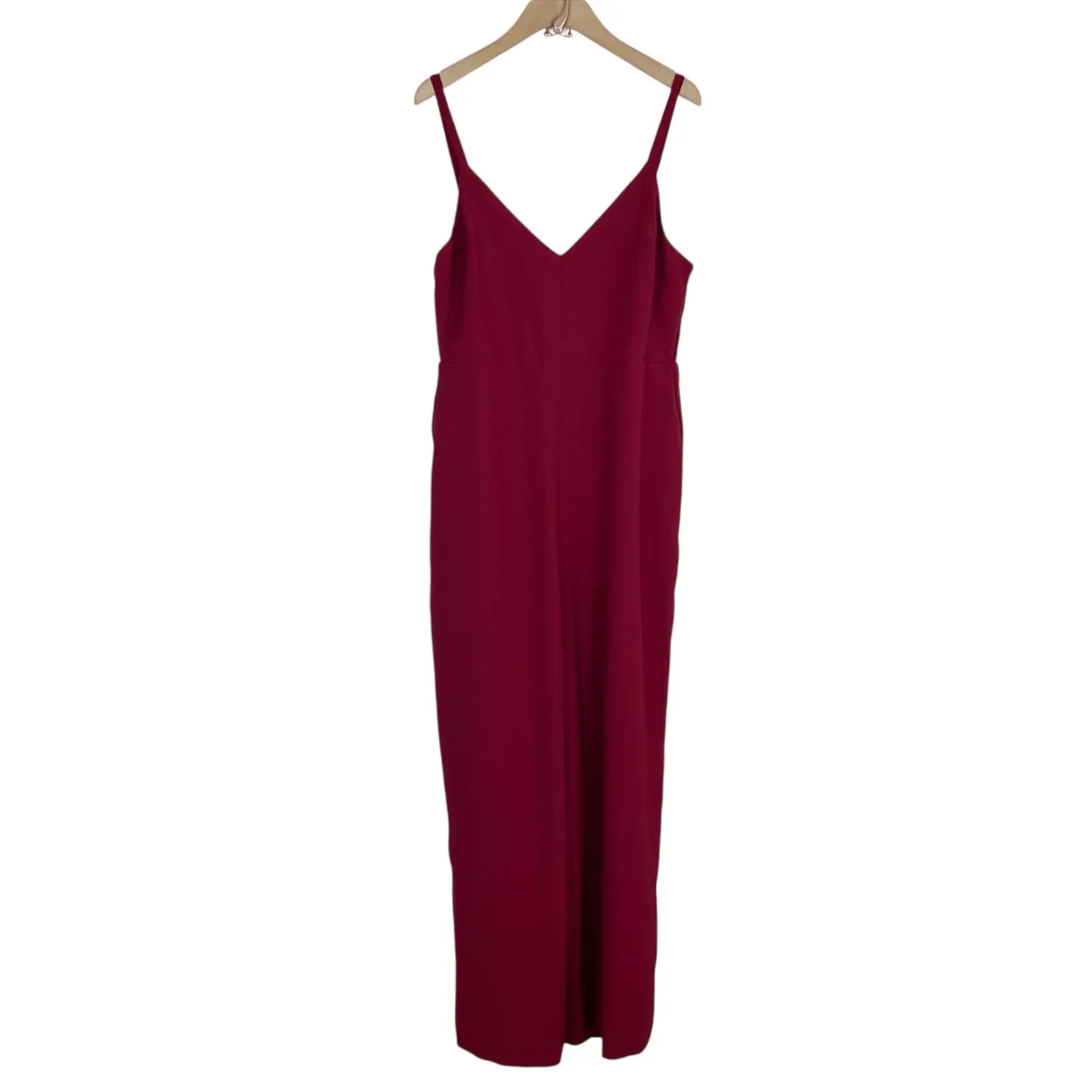 NWOT Madewell Thistle Smocked Sleeveless Cami Jumpsuit in Burgundy Red Size 4 - Image 2