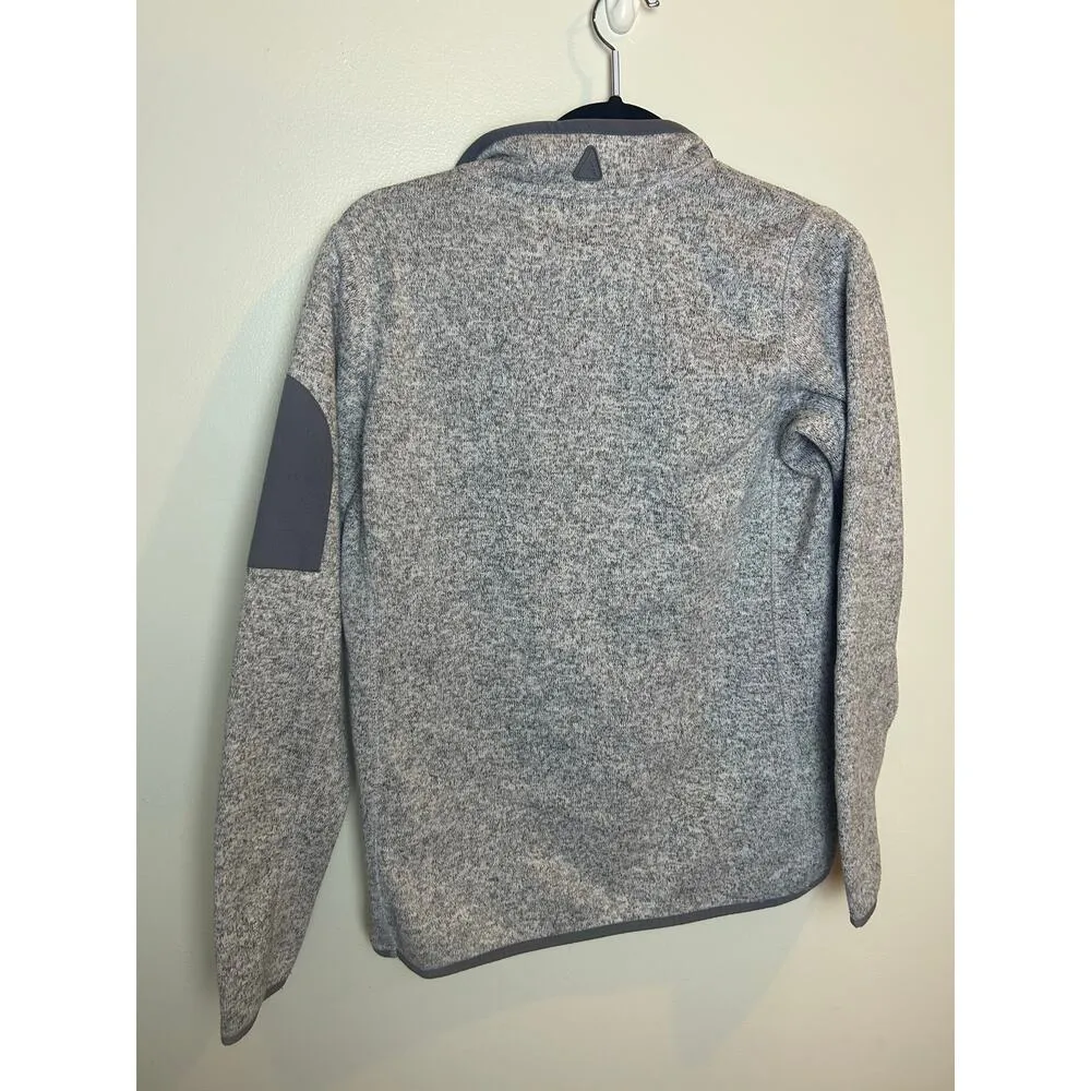 Antigua NFL Women Gray Quarter Zip Pullover Size Large L Collar Elbow Patch - Image 4