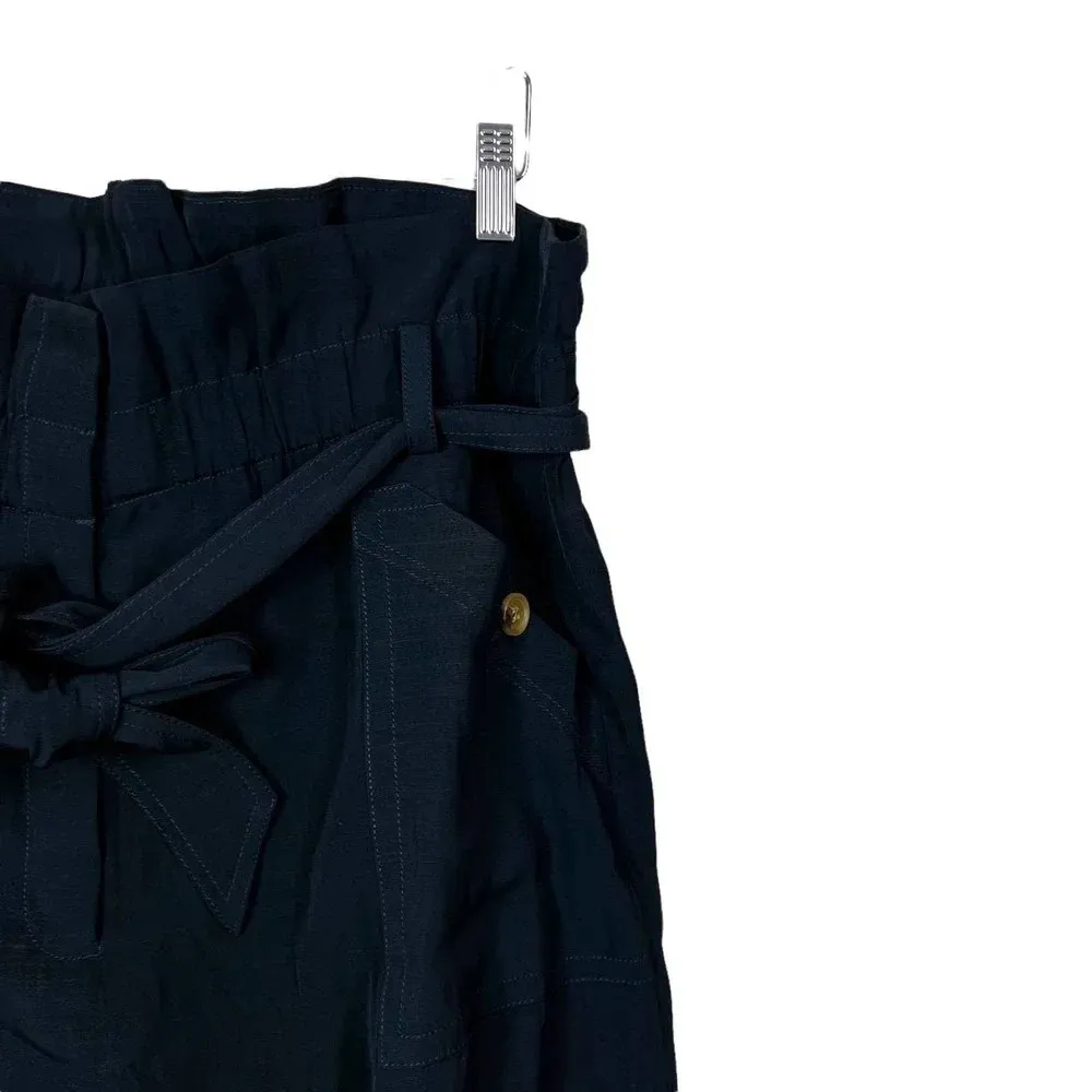 J.Crew Drapey Paper Bag Shorts‎ Black Size 16 - Image 8