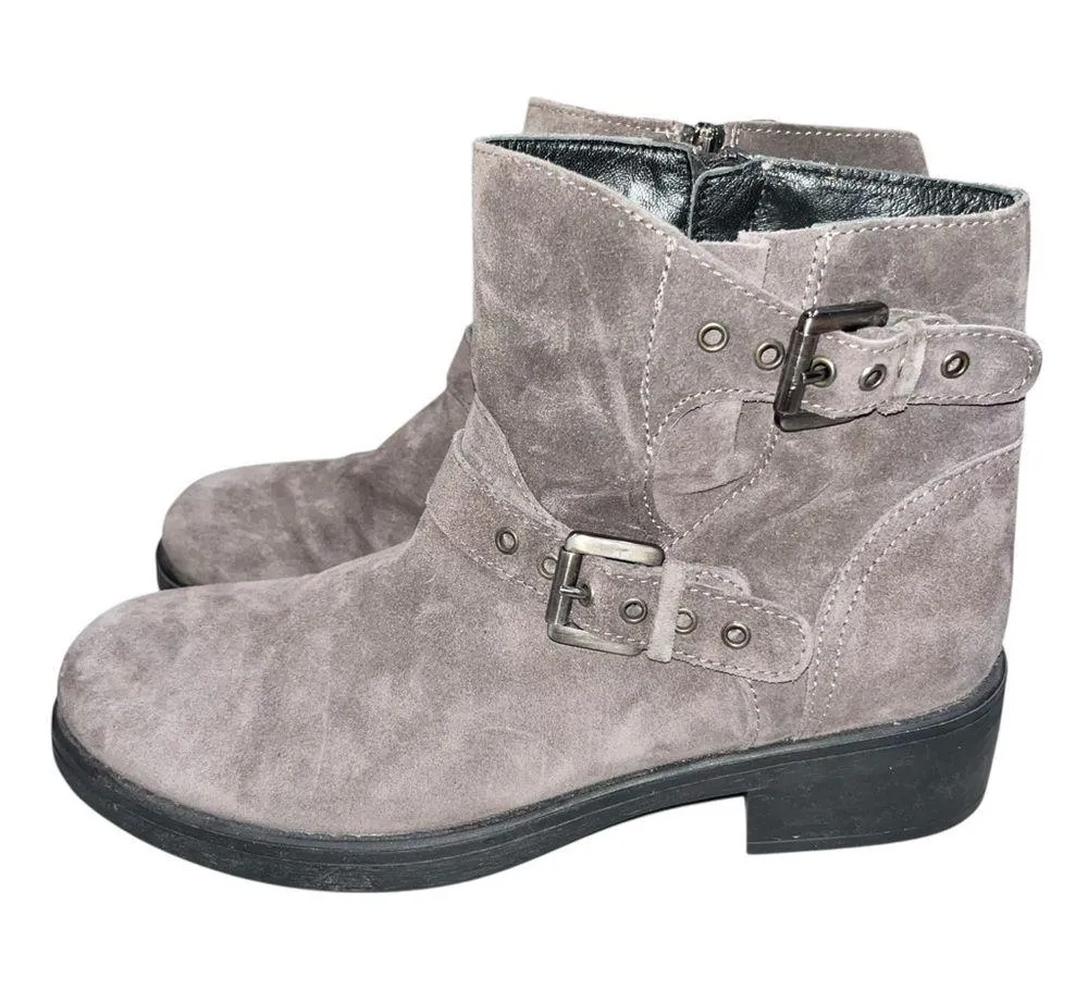 Aquatalia Gray Suede Boots Booties Shoes size 9.5 - Image 2