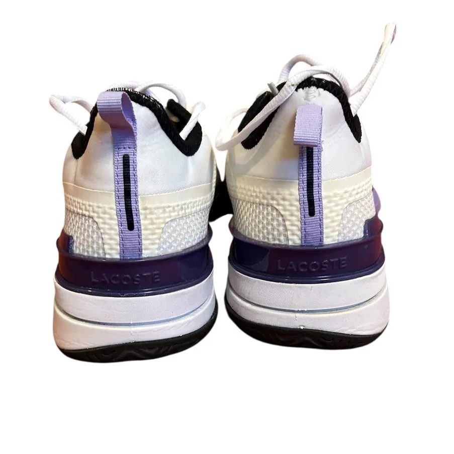 LACOSTE Sport White Purple Ag-lt21 Ultra Textile Tennis Sneakers Women's Size 10 - Image 6