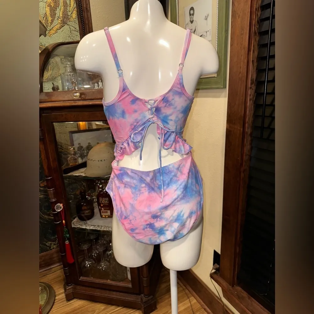 Euc Girlandsea PINK & LIGHT BLUE multi Swimsuit - Image 5