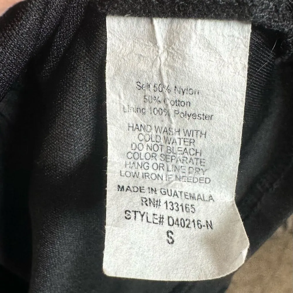 long sleeve black lace surplice top romper size small - Image 8