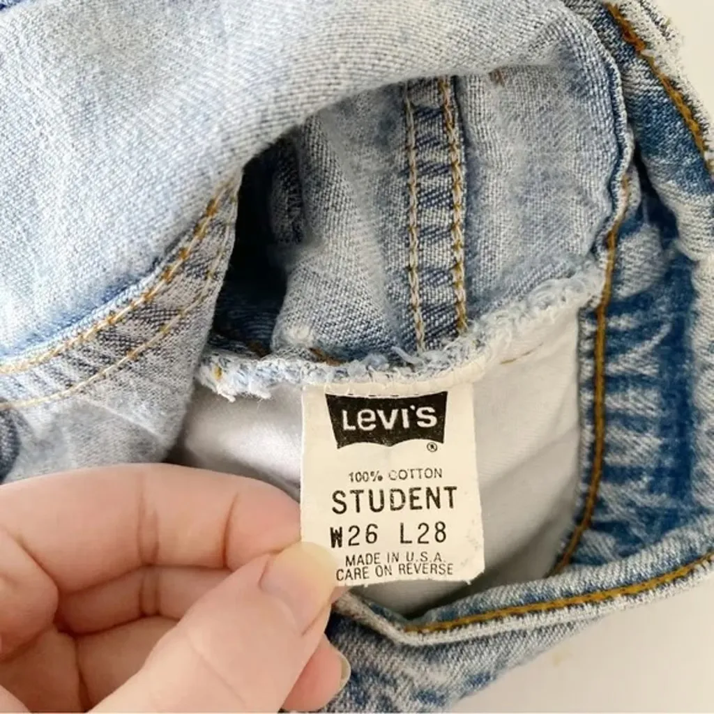 555 Student Vintage ‘91 The Big Jean Reworked Patchwork Denim Shorts - Image 9