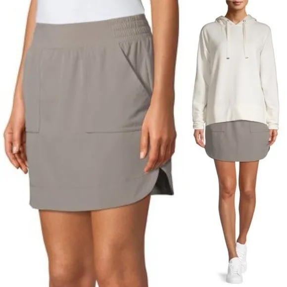 Apana Active Woven Skort Warm Gray Shorts With Over Skirt Women’s Size Medium - Image 12