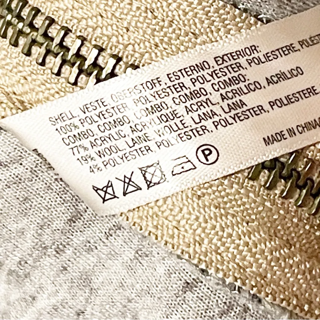 Anthropologie Saturday‎ Sunday Size Medium Sherpa Full Zip Moto Vest Full Zip - Image 6