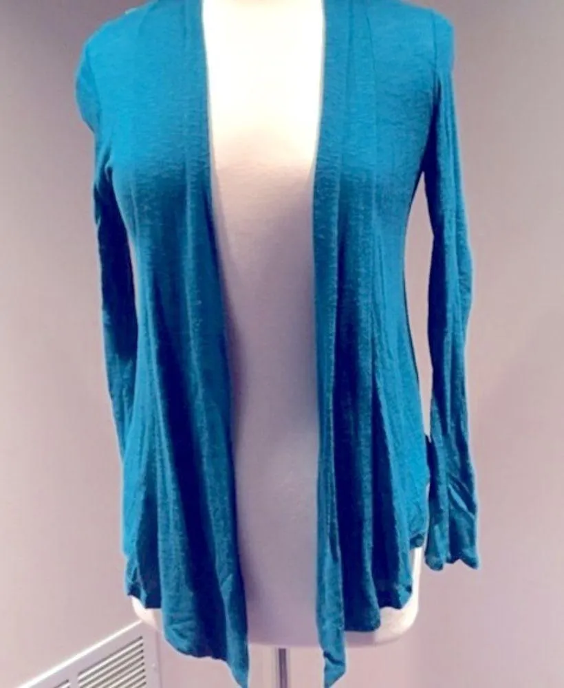 Julie’s Closet Teal Open Cardigan  - Image 4