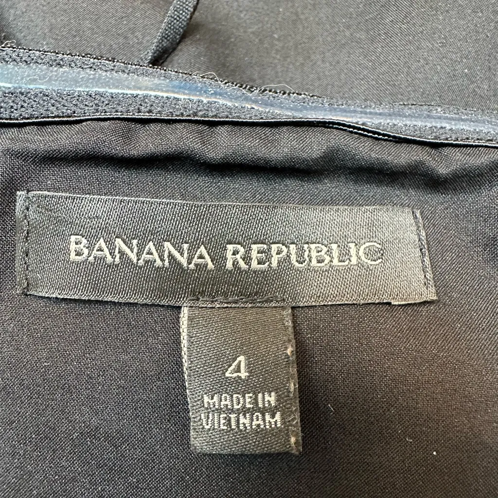 Banana Republic Black Fringe Western Chic Boho Romantic Camisole Crop Top Size 4 - Image 6