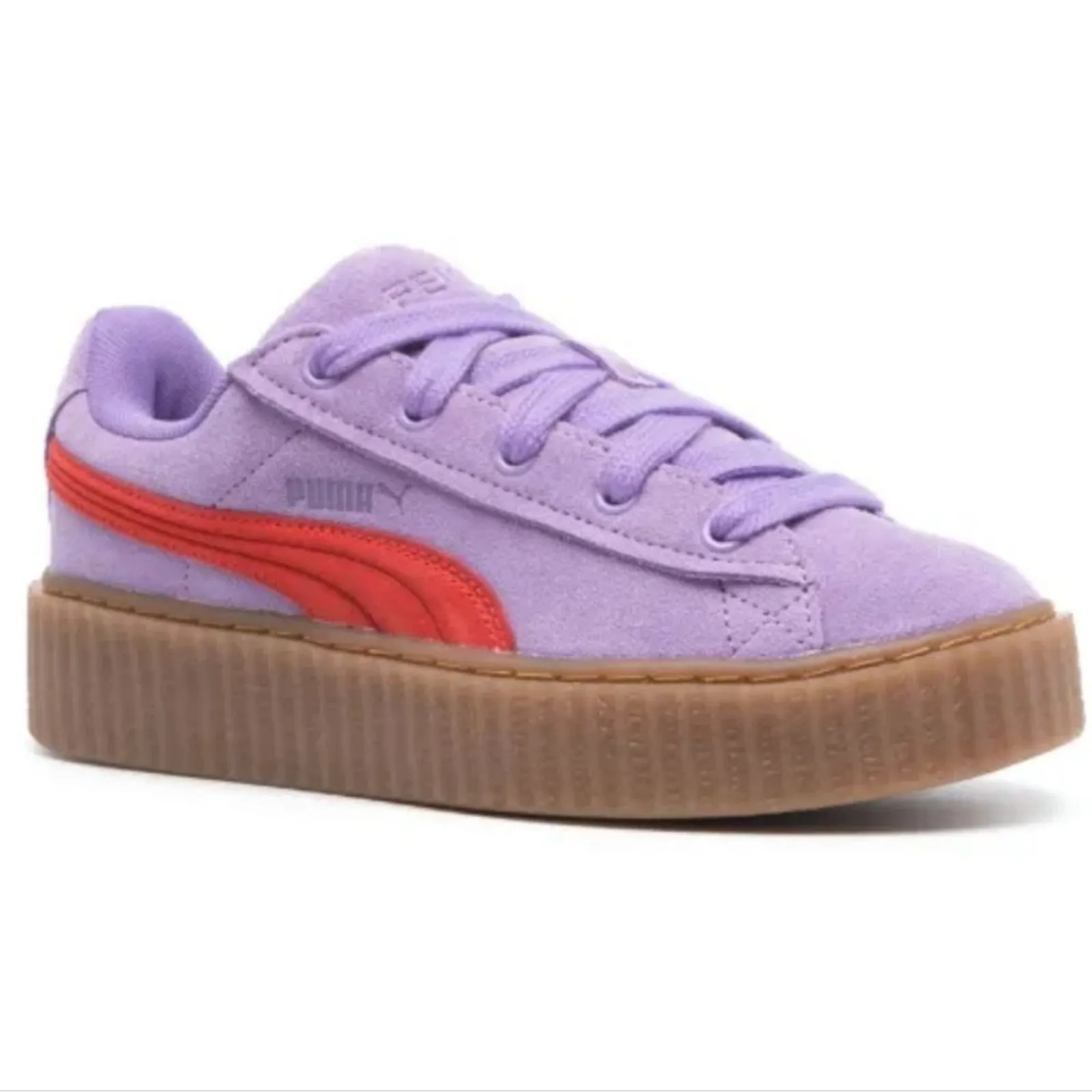 Puma X Fenty Womens 12 Phatty Creeper Purple Red Athletic Shoes Sneakers NEW - Image 3