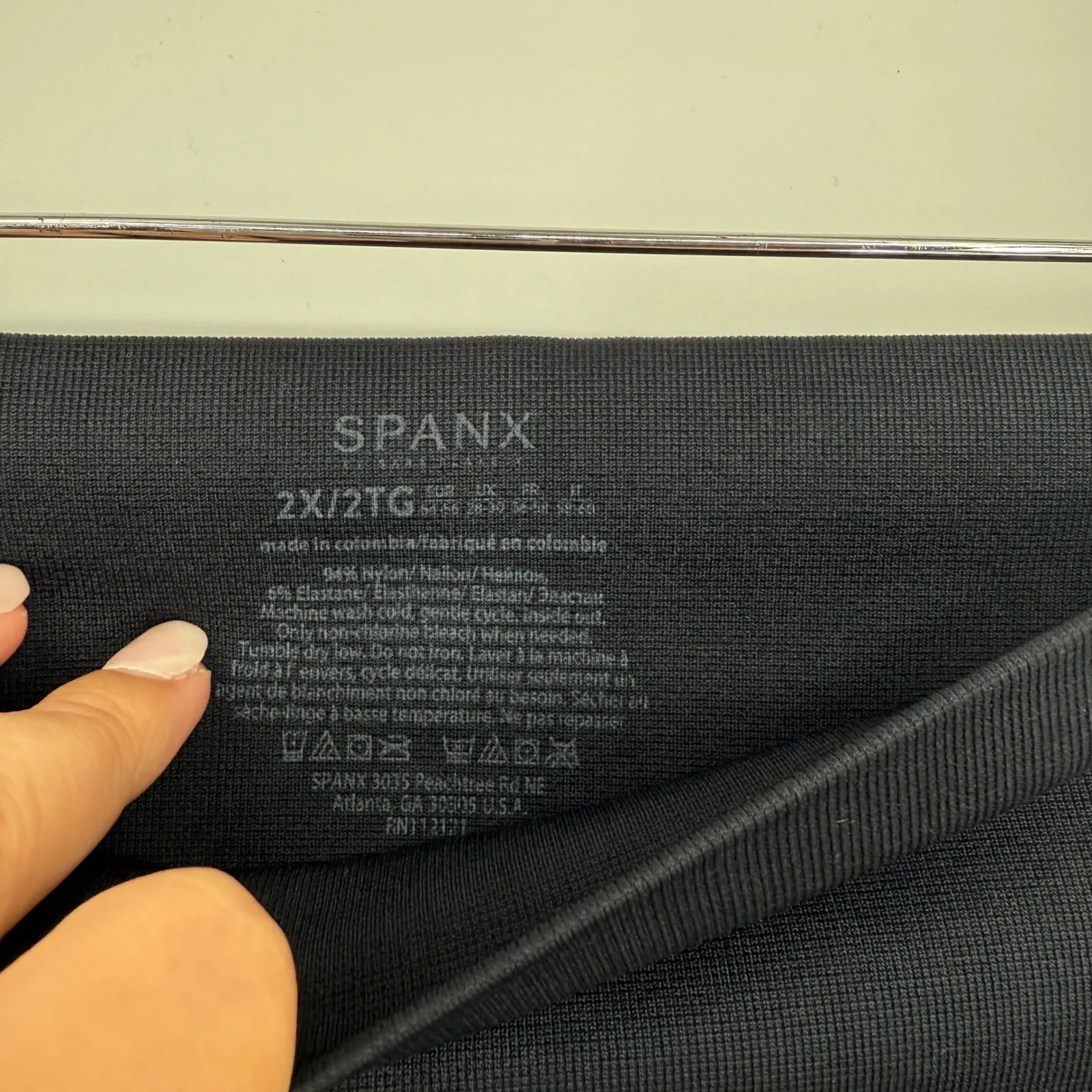 Spanx High Waist Tummy Control Seamless‎ Shaping Leggings Blue 2X - Image 5