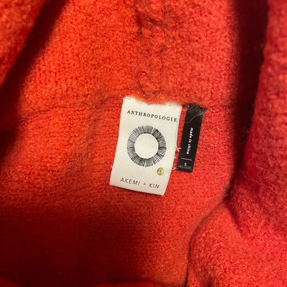 Small Anthropologie orange sweater - Image 2