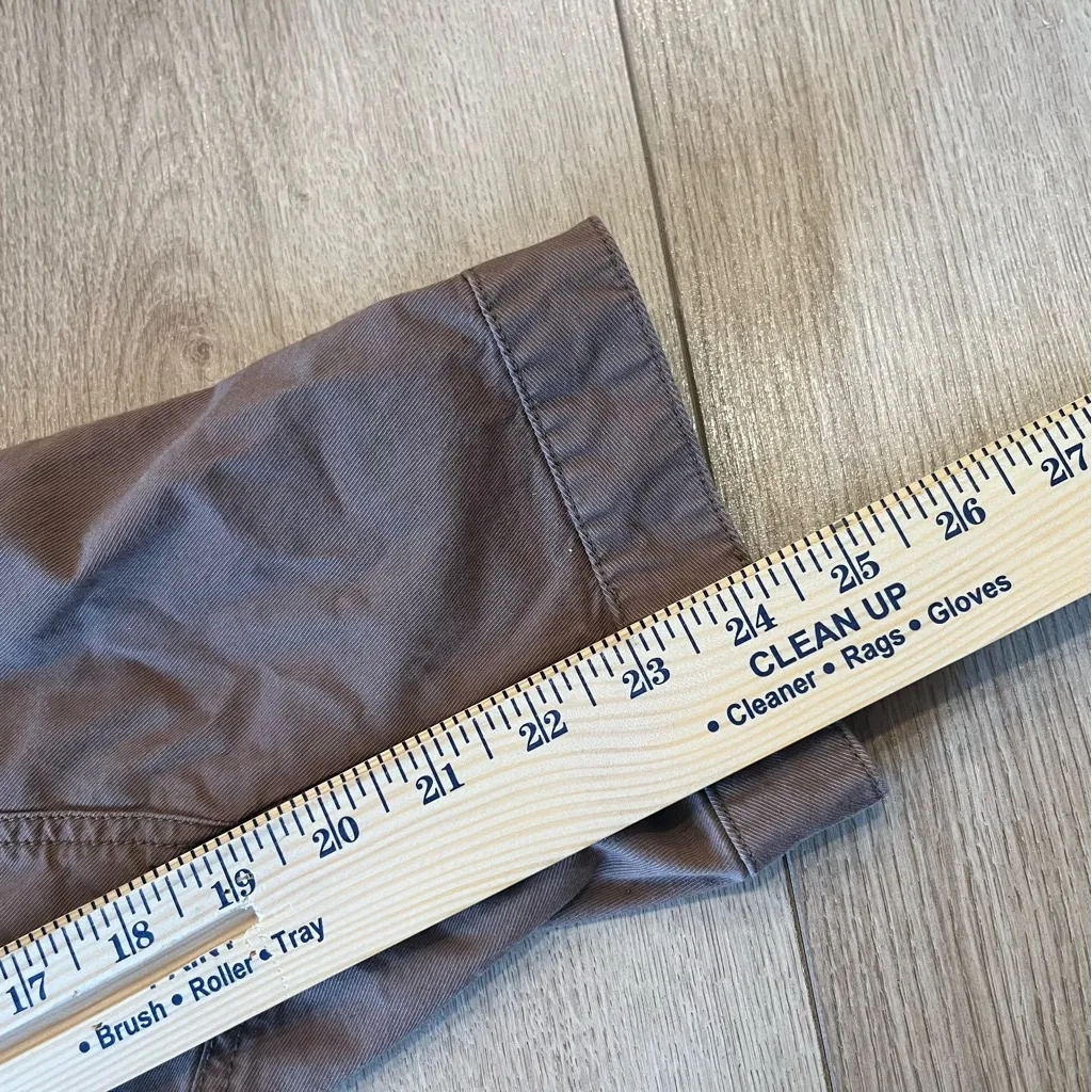 By Anthropologie Brown Cotton Blend High Waisted Cropped Ankle Pant Size 2 - Image 7