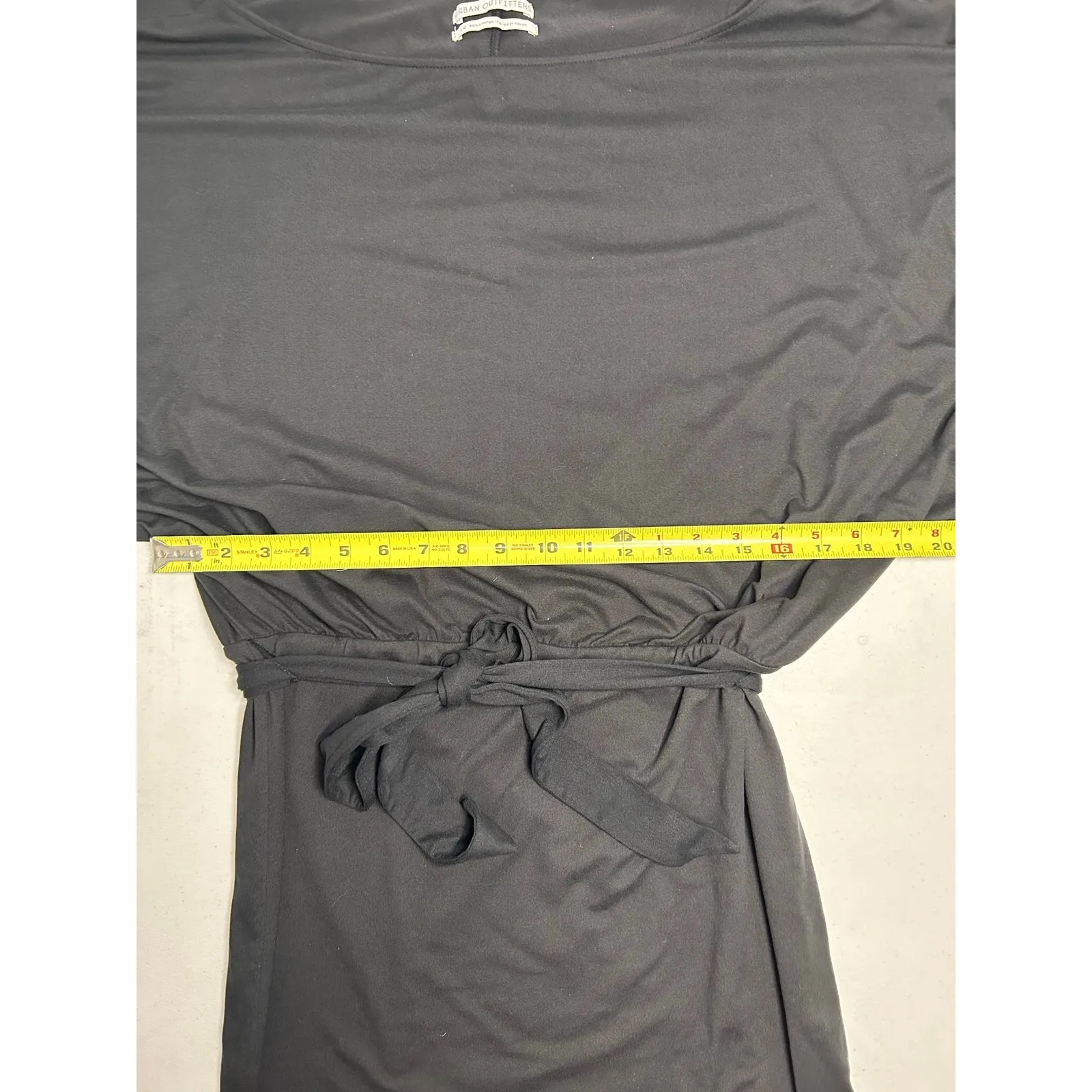 Urban Outfitters Women's Large Dolman Sleeve Little Black Dress Sash Belt Waist - Image 4