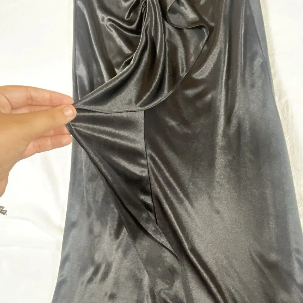 Sexy Ruched Hourglass Black Dress Rhinestones 5/6 Formal Prom Evening‎ Gown - Image 8