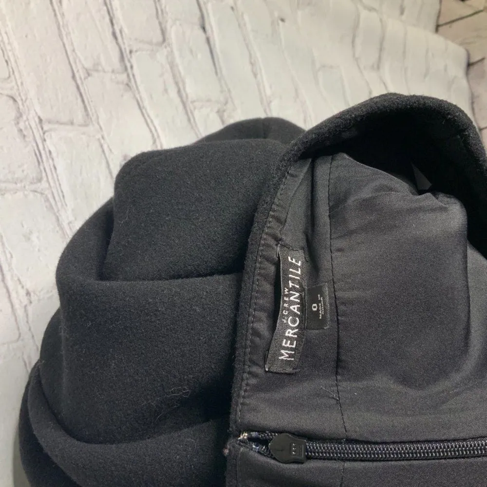 J. Crew Mercantile Pencil Skirt Size 0 Solid Wool Blend Office Black - Image 4