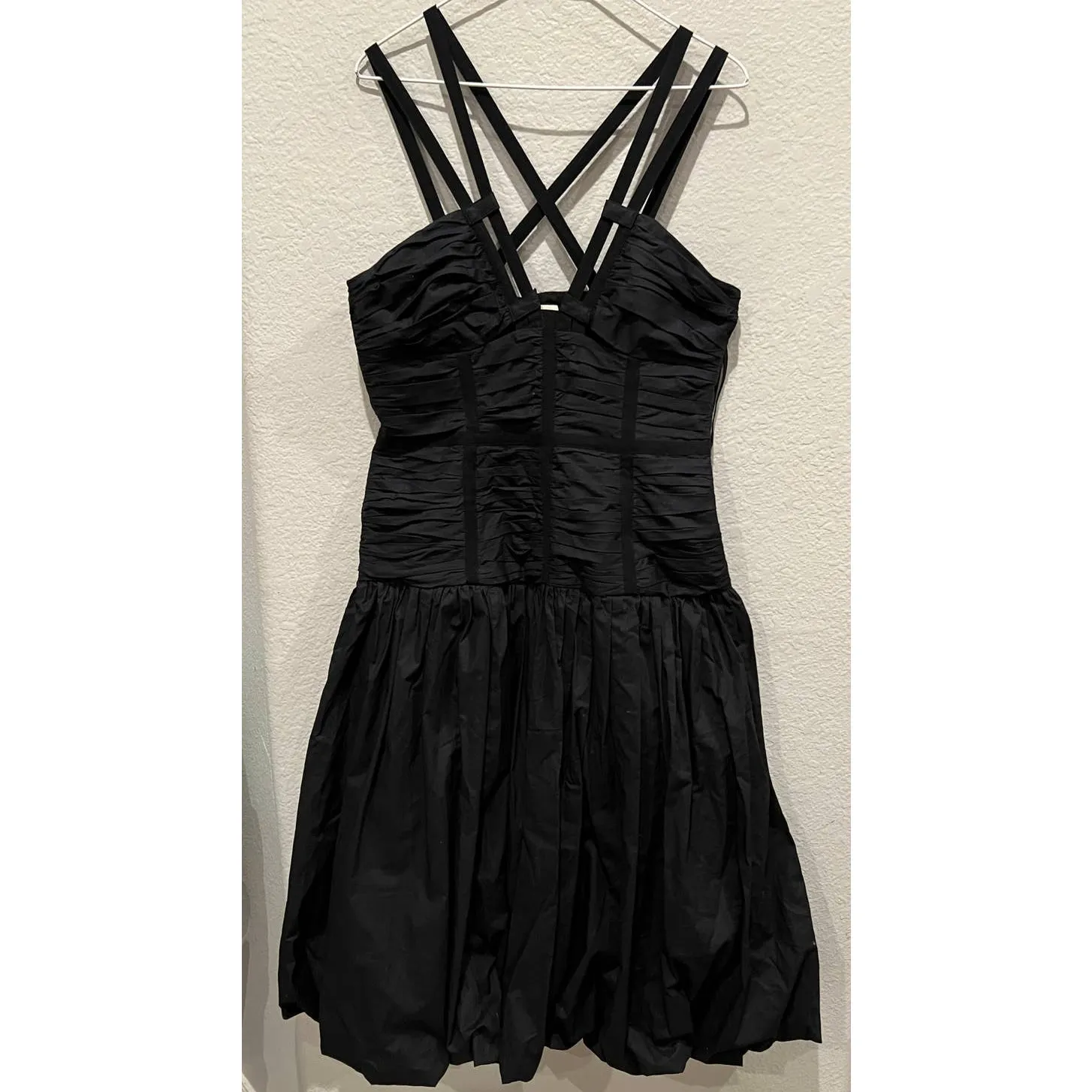 ULLA JOHNSON Kaia Strappy Shirred Drop Waist Cotton Dress Size 10 - Image 13