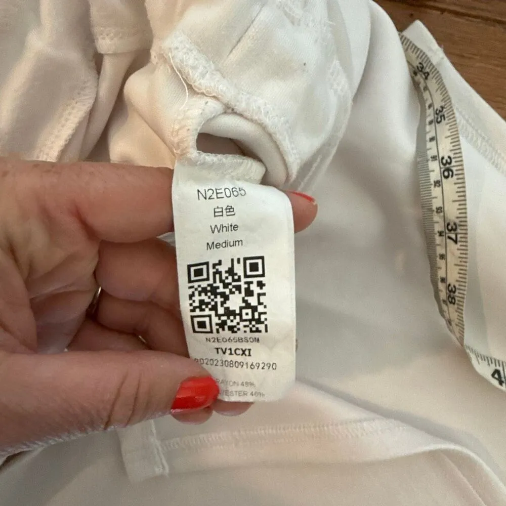 Amazon  cowl neck white drawstring tunic sweater M - Image 4