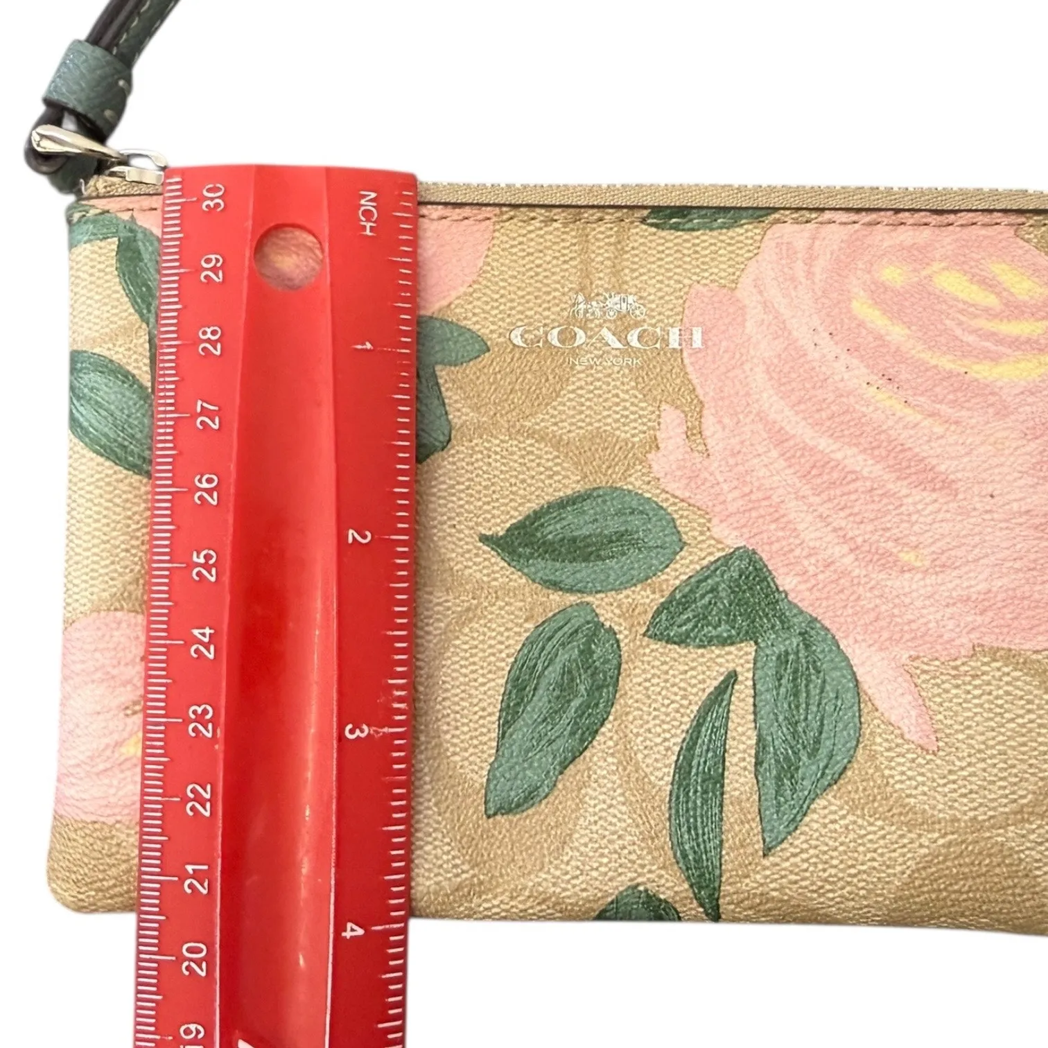 Coach Pink Rose Floral Wristlet Wristlet Purse F26291 - Image 12