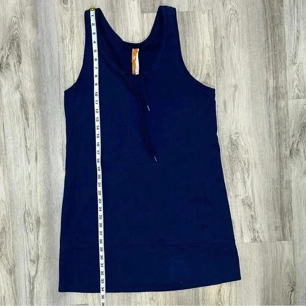 Lucy Activewear Navy Sleeveless Daily Practice Dress Pockets Women's Size M Blue Size M - Image 6