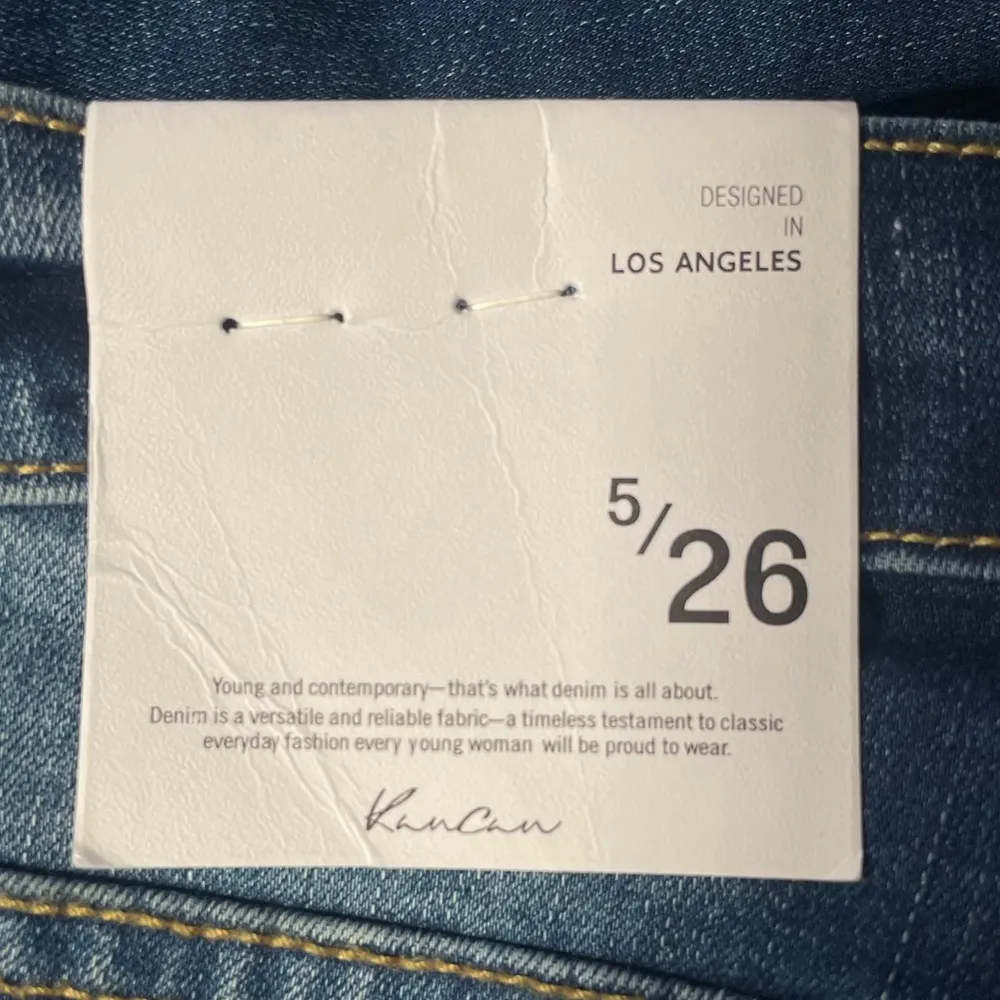 KanCan Distressed Cropped Jeans Dark Blue Size 5/26 - Image 5