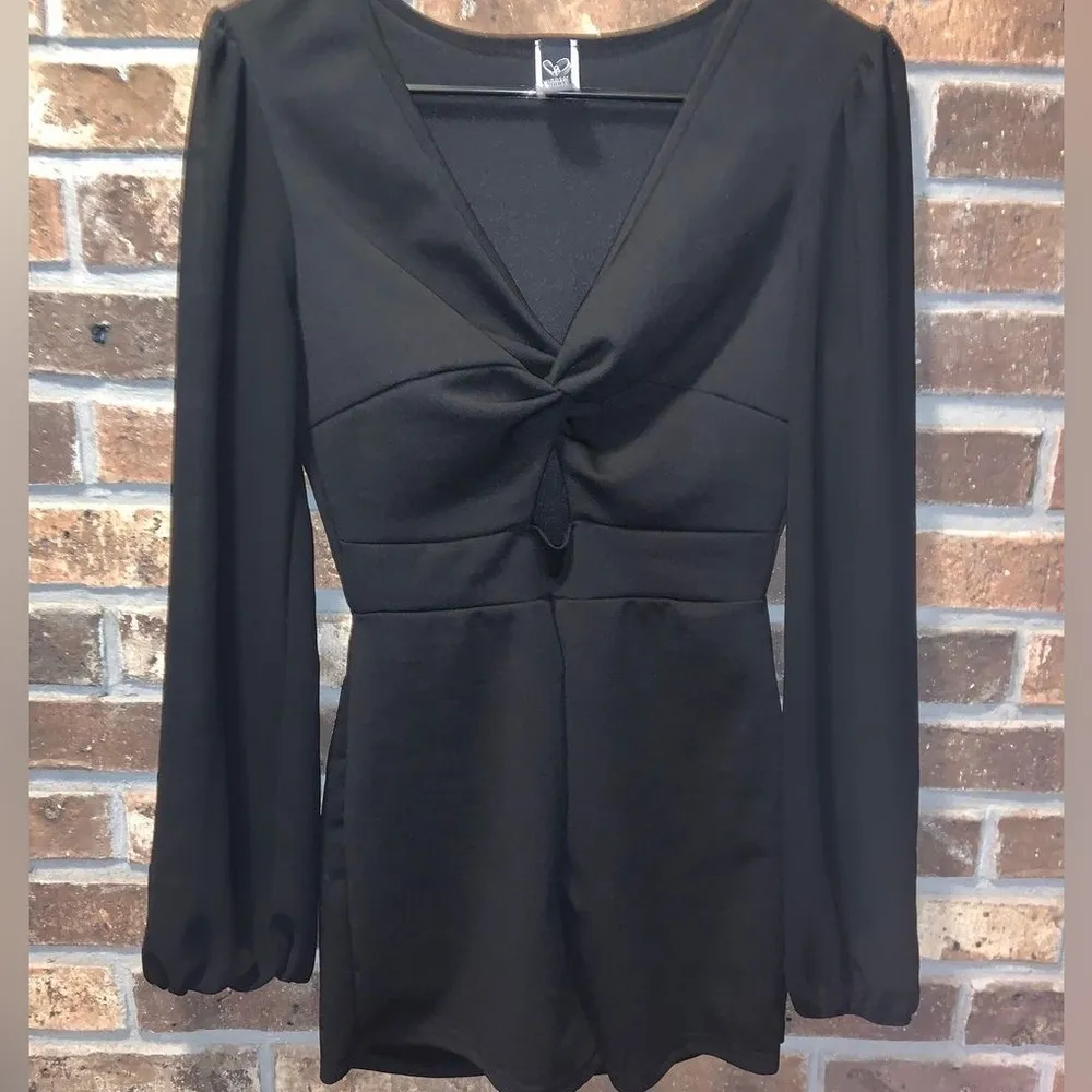 COPY - Windsor Black Long Sleeve Romper - Image 2
