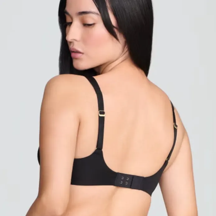 New CUUP The Scoop Microfiber Bra Size 34E 34DD Black Underwire Unlined - Image 5