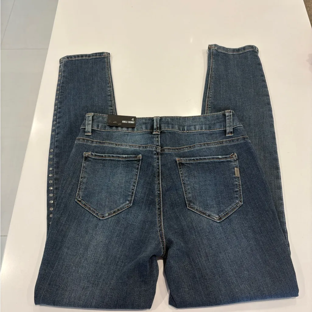 NWT 1822 Vintage Denim ankle skinny jeans size 4. Studded side stripe detail - Image 5