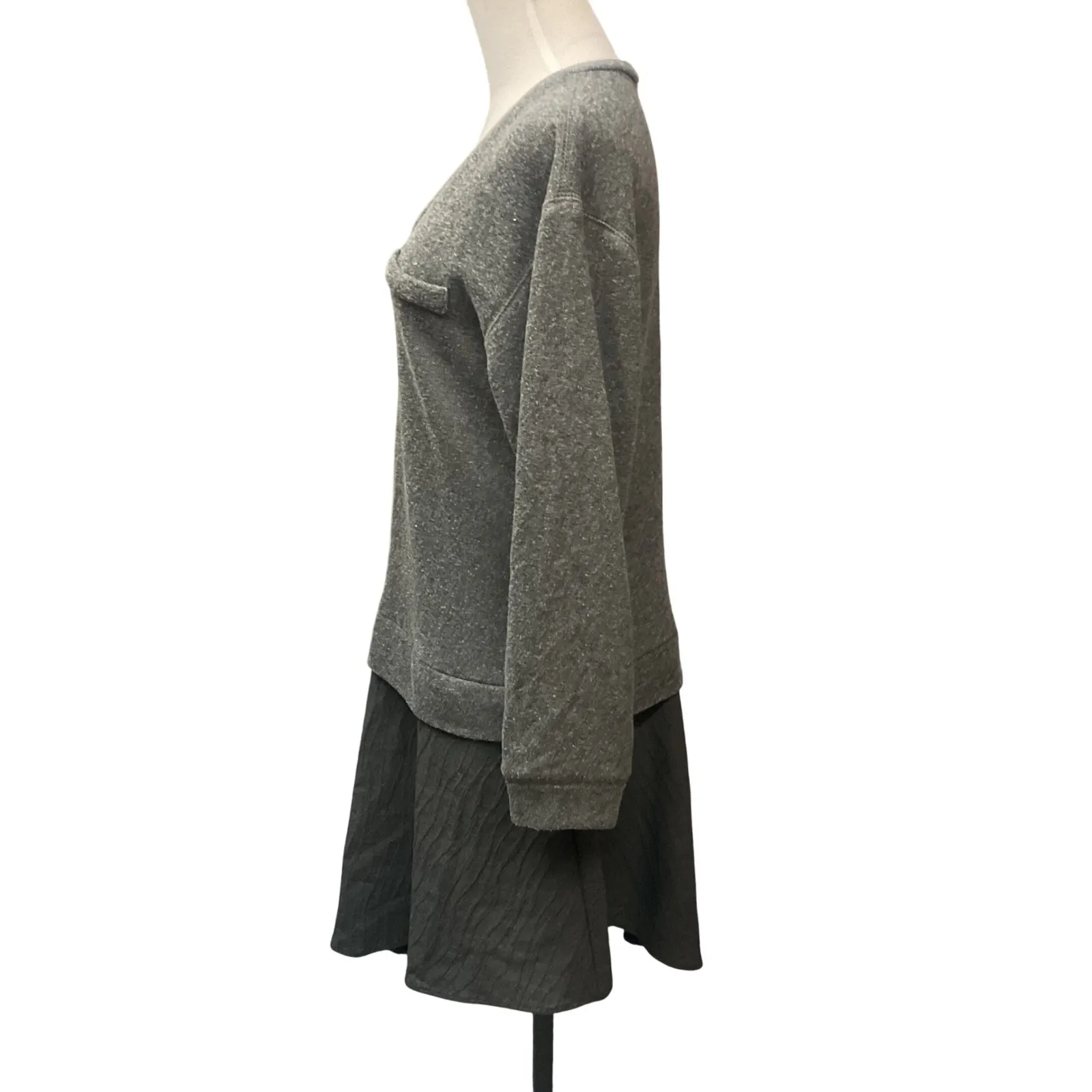 Sea New York Women's Long Sleeve V Neck Pullover Casual Cardigan Midi Dress Sz 2 Black - Image 4