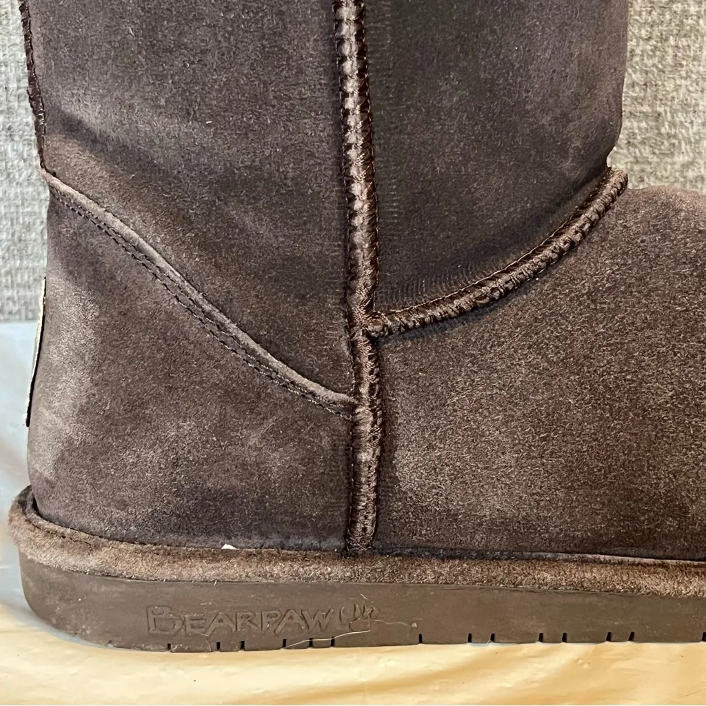 BearPaw Women’s Elle Tall Classic Brown Suede Boots Sz 11 Winter Preppy Comfort‎ - Image 8