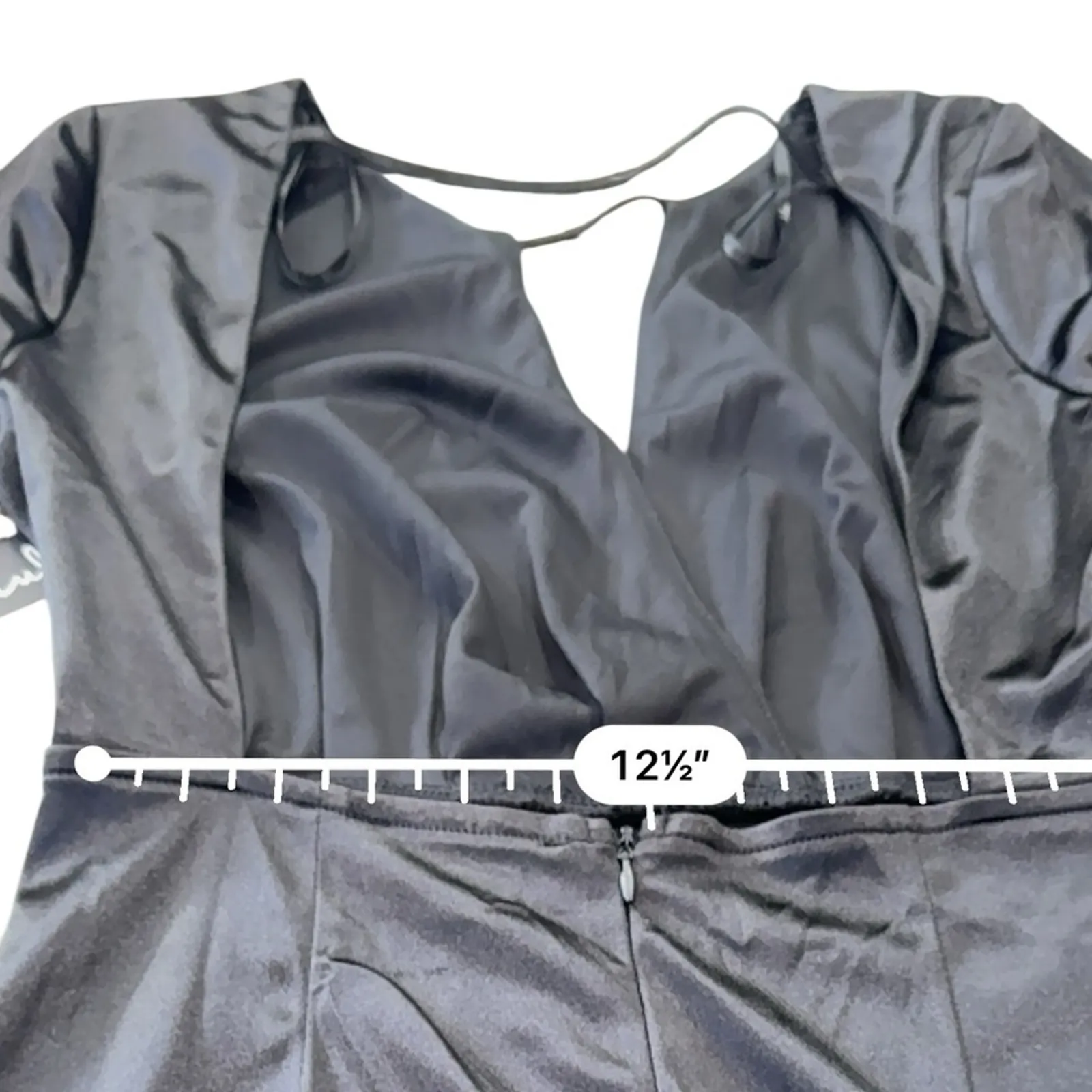 Lulu's Turned Up Black Long Sleeve Bodycon Dress Sleek Black Long Sleeve NEW - Image 12